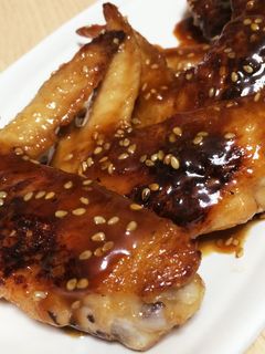 手羽先の甘辛煮風(フライパンひとつで)-レシピのメイン写真