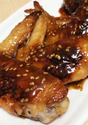 手羽先の甘辛煮風(フライパンひとつで)-レシピのメイン写真
