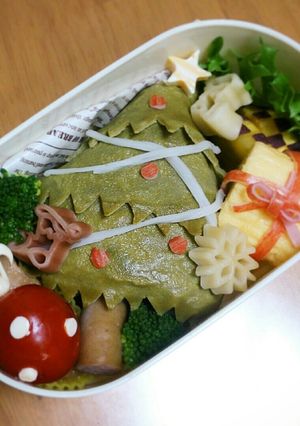 キャラ弁☆クリスマスツリー-レシピのメイン写真