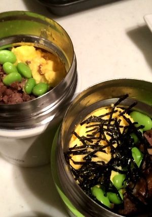 フードポットで三色丼-レシピのメイン写真
