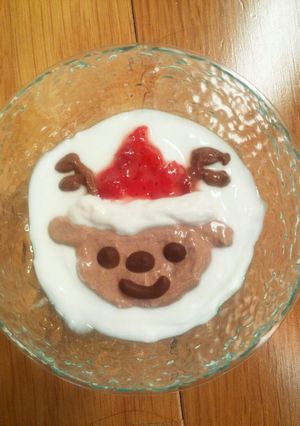 ヨーグルトアート☆クリスマス★トナカイ☆-レシピのメイン写真
