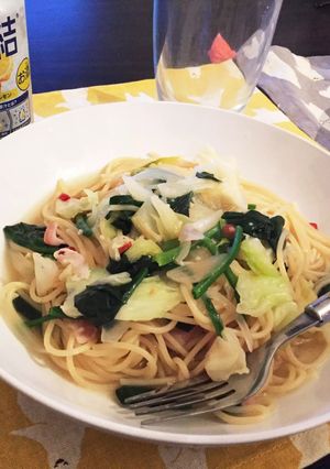 時短！ほうれん草のペペロンチーノ-レシピのメイン写真