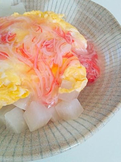 大根の中華風かに玉あんかけ-レシピのメイン写真