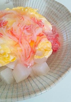 大根の中華風かに玉あんかけ-レシピのメイン写真
