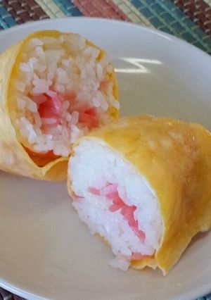 紅生姜ごはんの卵焼きおにぎり-レシピのメイン写真