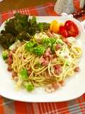 ロマネスコとベーコンのおめかしパスタ