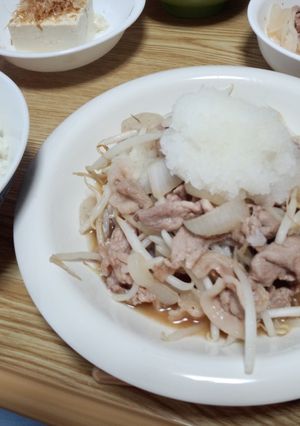 シャキシャキもやし♡豚肉おろしポン酢和え-レシピのメイン写真