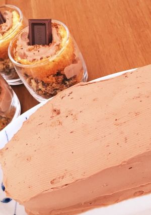 チョコクリームとくるみのケーキ-レシピのメイン写真