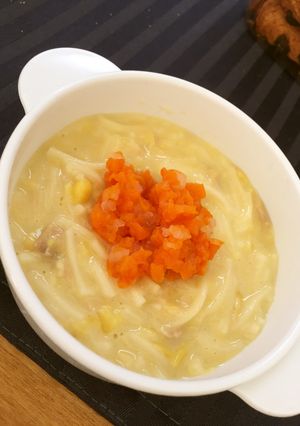 *離乳食*ツナのコーンクリームパスタ-レシピのメイン写真