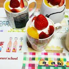 簡単♪マグカップフルーツパフェ-レシピのメイン写真