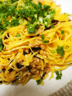 納豆と塩昆布パスタ-レシピのメイン写真