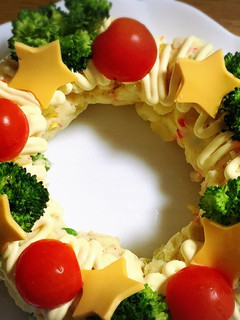 クリスマスリースポテトサラダ-レシピのメイン写真