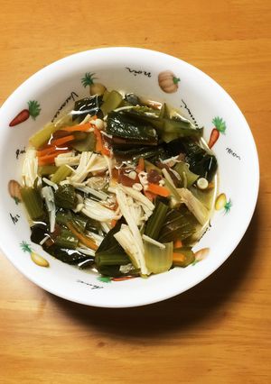 夜遅い時にも！野菜たっぷりサンラータン風-レシピのメイン写真