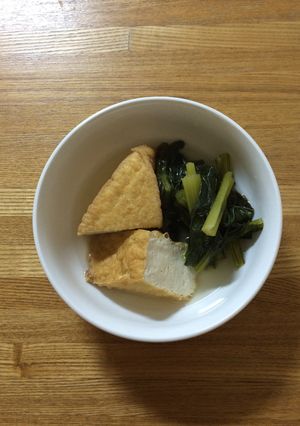 小松菜と厚揚げの煮物-レシピのメイン写真