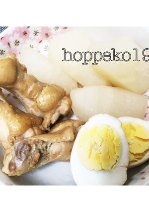 大根白煮と鳥手羽元お酢煮込み-レシピのメイン写真