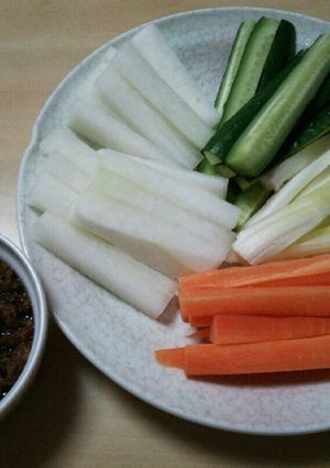 野菜スティックのねぎみそ-レシピのメイン写真