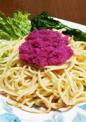 辛子明太子と赤大根おろしのパスタ-レシピのメイン写真