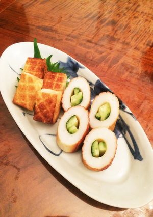 ちくわきゅうりの燻製☆厚揚げも添えて-レシピのメイン写真