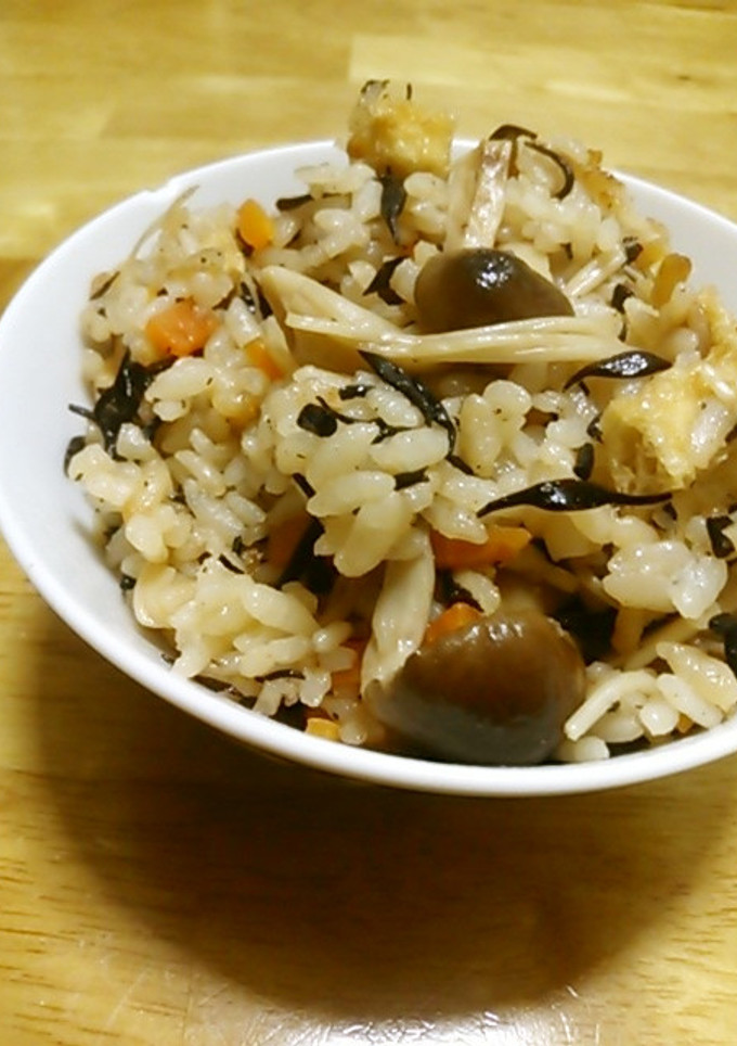 ひじきときのこの炊き込みご飯-レシピのメイン写真