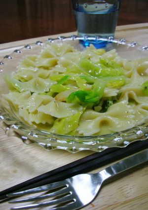 春キャベツとアンチョビのクリームパスタ-レシピのメイン写真