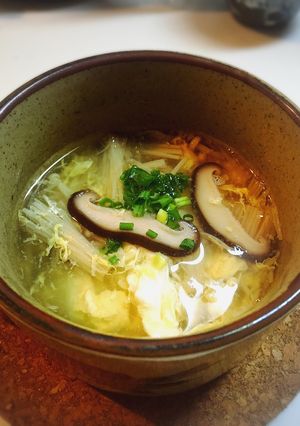 簡単‼︎＊卵とキノコのぽかぽかスープ＊-レシピのメイン写真