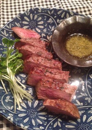 牛赤身ステーキ バターポン酢-レシピのメイン写真