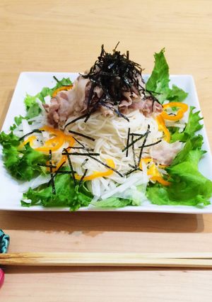 オリジナルダレで＊簡単冷しゃぶサラダ素麺-レシピのメイン写真