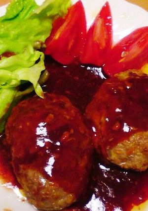 ハンバーグ-レシピのメイン写真