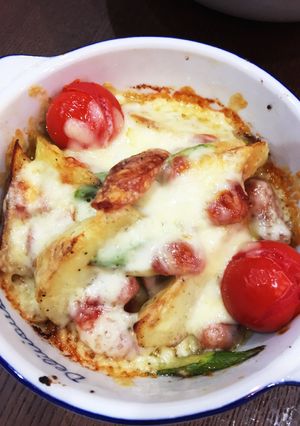 簡単♫じゃが芋とウィンナーのチーズ焼き☆-レシピのメイン写真