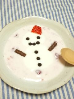 雪だるま♪ヨーグルトアート-レシピのメイン写真
