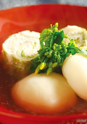 食べごたえあり◎白菜巻き雑煮-レシピのメイン写真