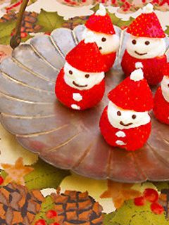 デザートバニラといちごのサンタ-レシピのメイン写真