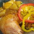 クリスマスチキン焼きパエリア風詰め