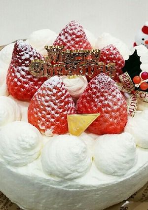 クリスマス❤いちごのデコレーションケーキ-レシピのメイン写真
