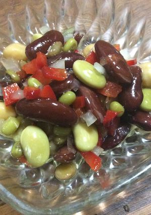 ひよこ豆とレンズ豆の豆いっぱいサラダ-レシピのメイン写真
