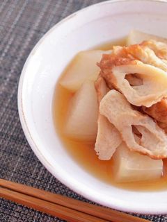レンジで簡単!ちくわと大根の煮物-レシピのメイン写真