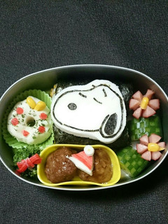 スヌーピーお弁当クリスマスバージョン-レシピのメイン写真