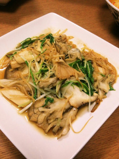 舞茸とえのきと水菜のバタポン炒め-レシピのメイン写真