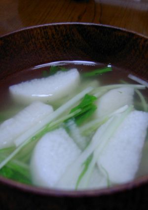○あったまる～長いもと水菜のスープ○-レシピのメイン写真