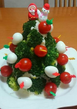 クリスマスツリーサラダ-レシピのメイン写真