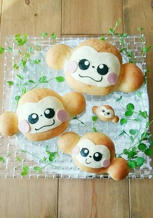 申年に♡ * おさるパン *-レシピのメイン写真