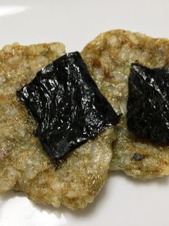 お粥リメイク 海苔おやき 離乳食後期-レシピのメイン写真