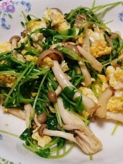 豆苗としめじ◎簡単炒め-レシピのメイン写真