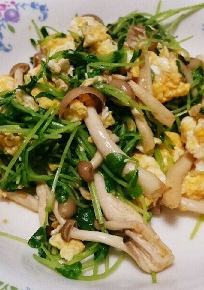 豆苗としめじ◎簡単炒め-レシピのメイン写真