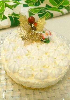 ホワイトクリスマス☆濃厚レアチーズケーキ-レシピのメイン写真