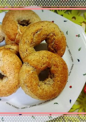 ♥粉チーズinライ麦ぱん☺軽いベーグル♥-レシピのメイン写真