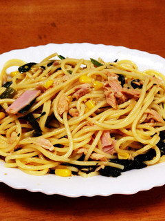 ツナとほうれん草の和風パスタ-レシピのメイン写真