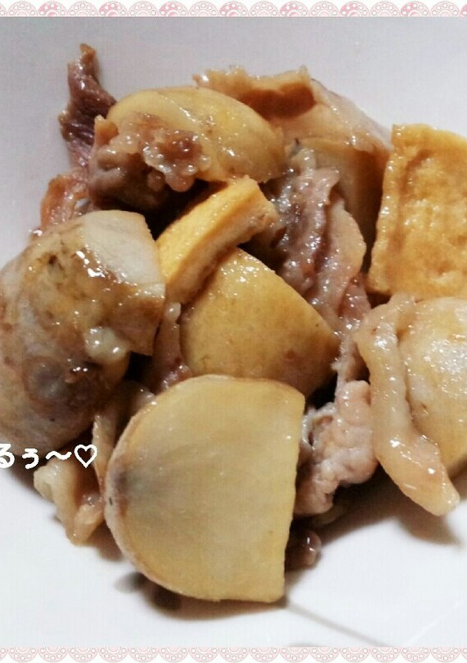 レンジで時短！里芋と豚肉の炒め煮♪-レシピのメイン写真