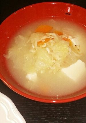 豆腐と白菜の桜えびスープ-レシピのメイン写真
