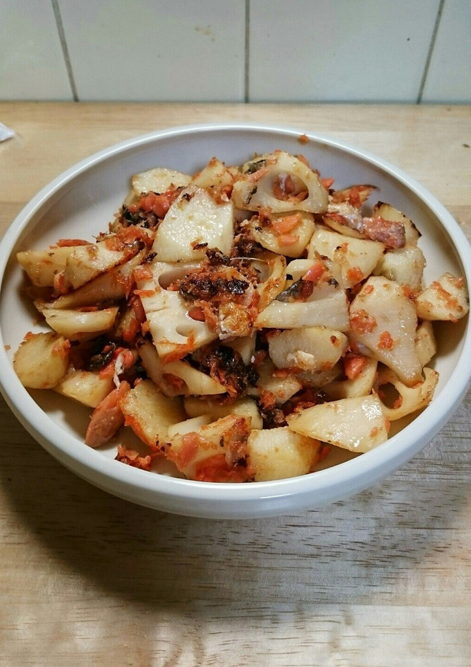 簡単☆鮭とレンコンと長芋の炒め物-レシピのメイン写真